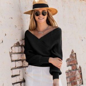 Criss Cross Ribbed Sweater